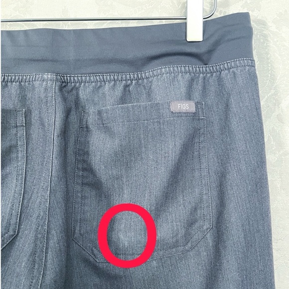 Figs Women’s Graphite Gray High Waisted Livingston Scrub Pants Size M GUC Nurse - Picture 4 of 7
